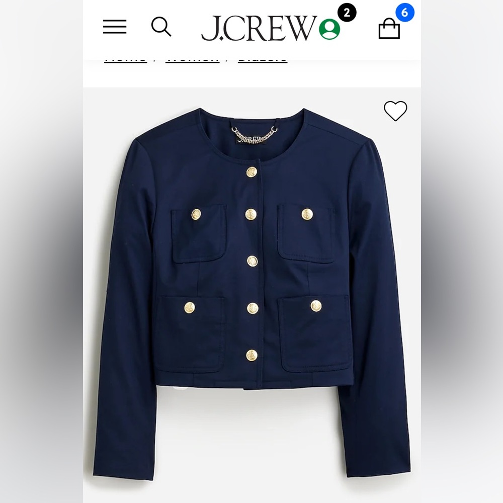 NWT! Louisa lady jacket in lightweight chino (sz 2) rare sold out style